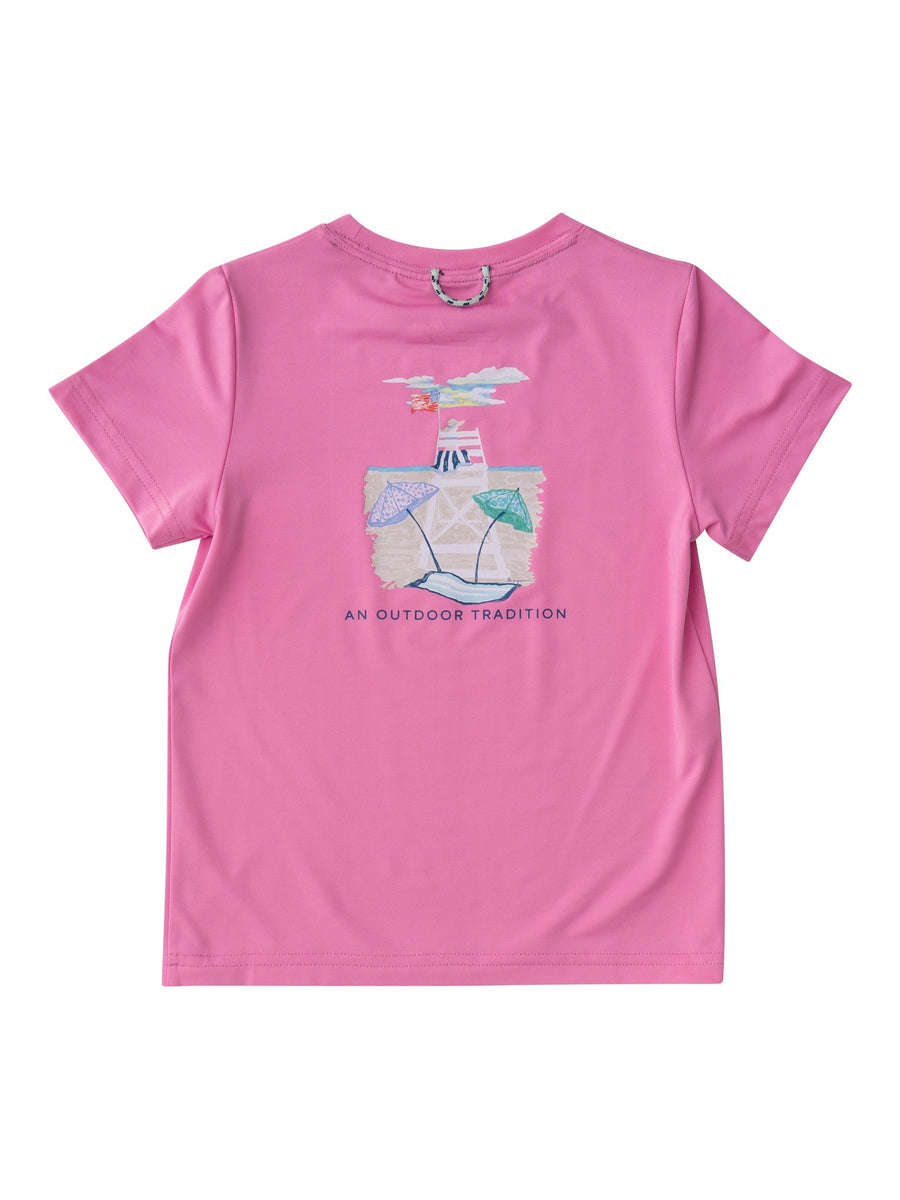 Girls Pro Performance Fishing Shirt- Fuchsia Pink