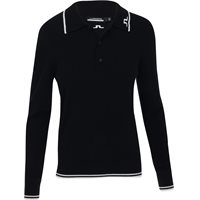 Ladies J. Lindeberg Mimmi Knitted Polo Sweater in Black