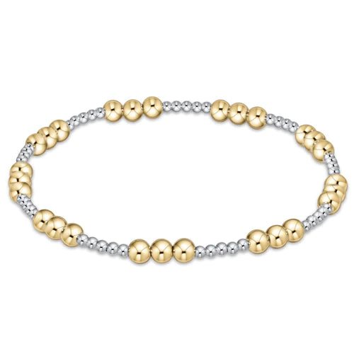 Extends – Classic Joy Pattern Bead Bracelet – Mixed Metal