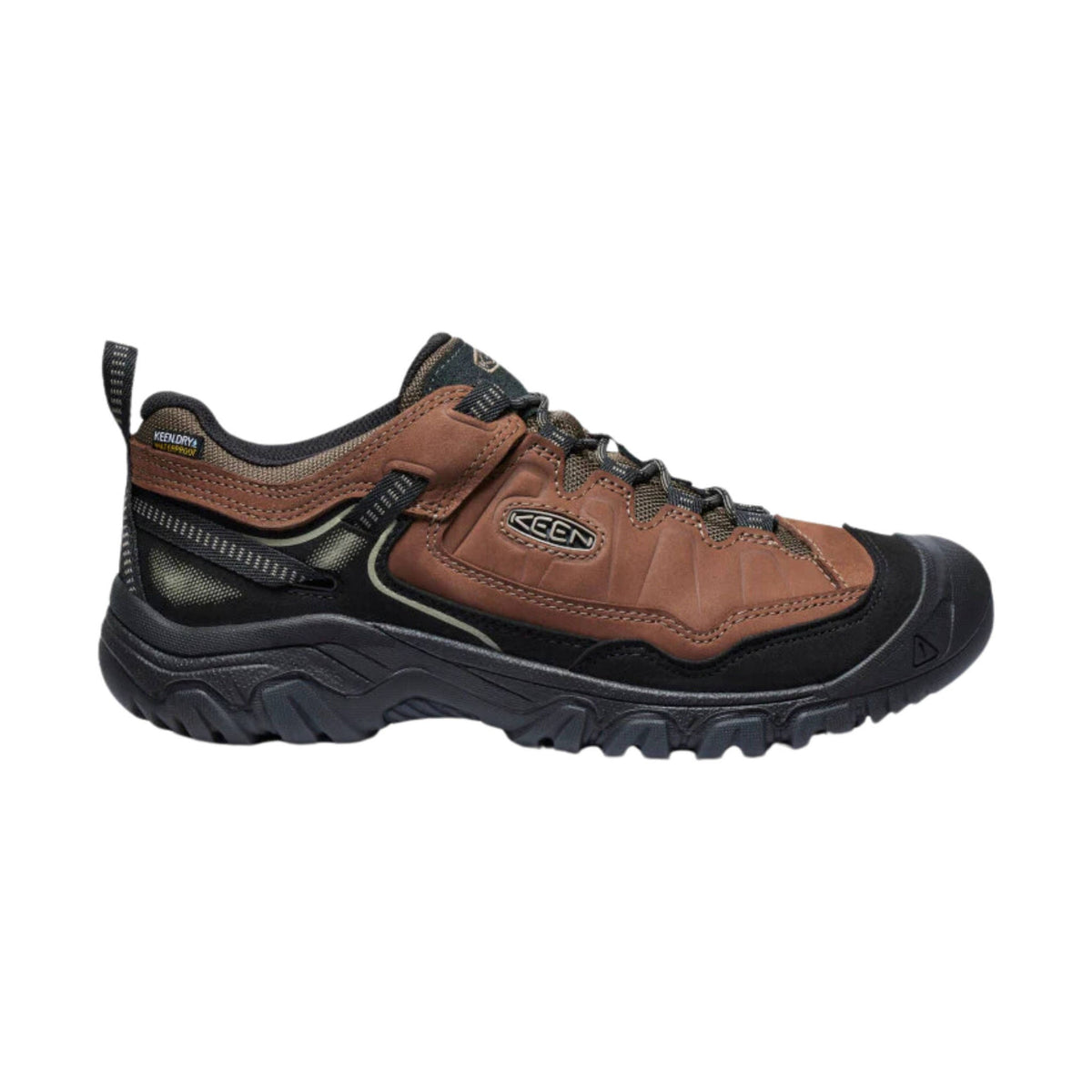 KEEN Men’s Targhee IV Waterproof Hiking Shoe – Bison/Black