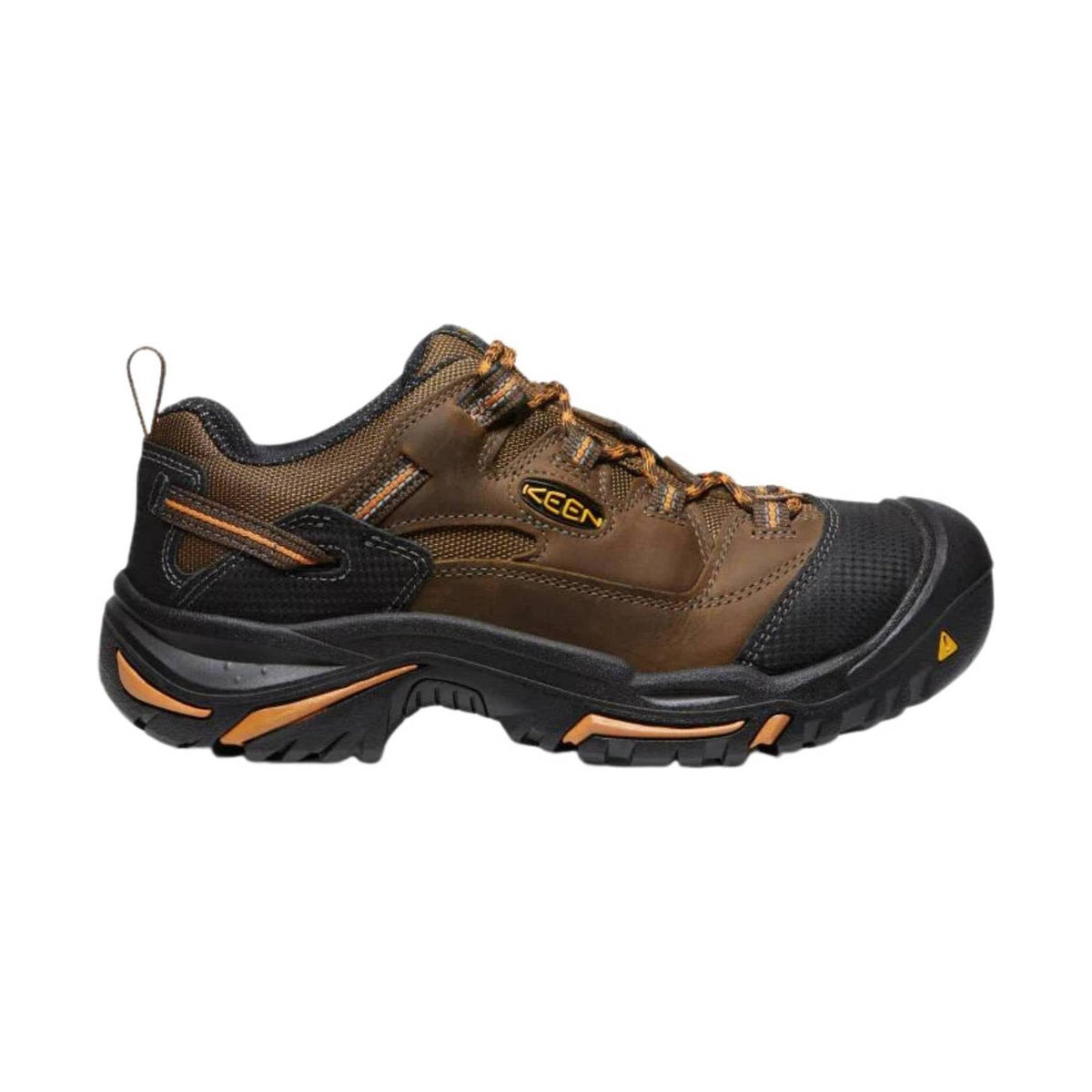 KEEN Utility Men’s Braddock Low Soft Toe Work Shoe – Cascade/Orange Ochre