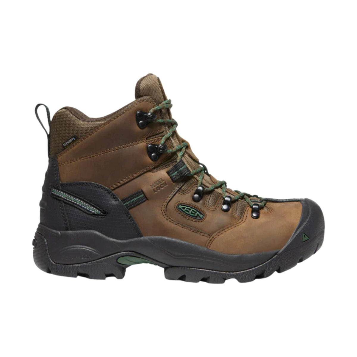 KEEN Utility Men’s Pittsburgh Energy 6 Inch Waterproof Carbon Fiber Toe Work Boots – Cascade Brown/Greener Pastures