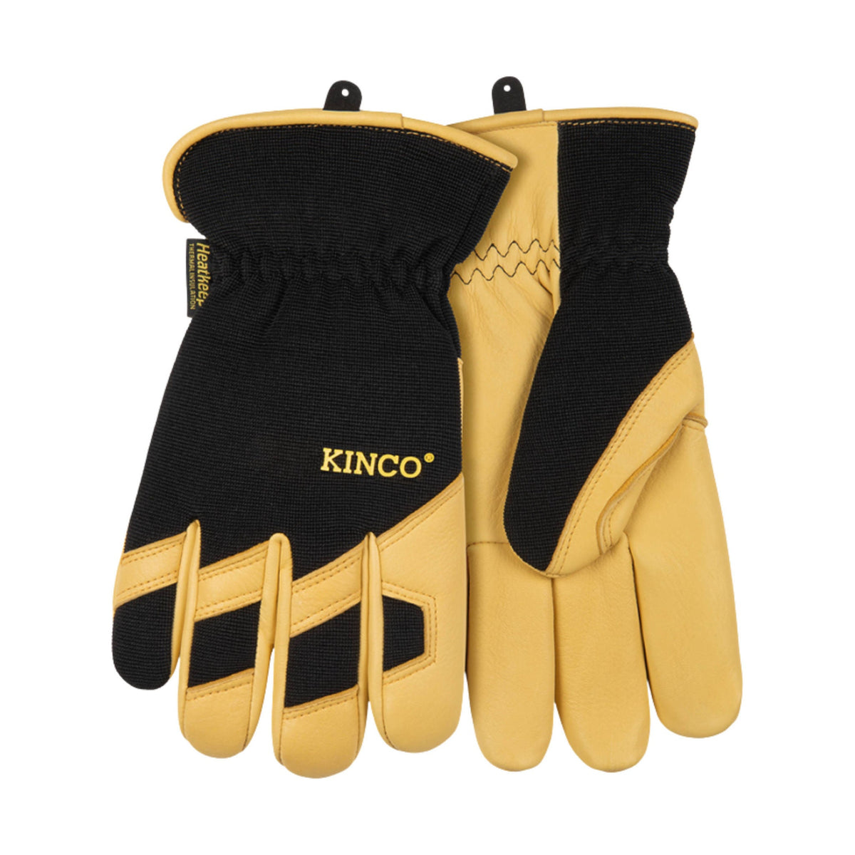 Kinco Men’s Pro Lined Premium Grain Deerskin and Synthetic Hybrid Gloves – Golden