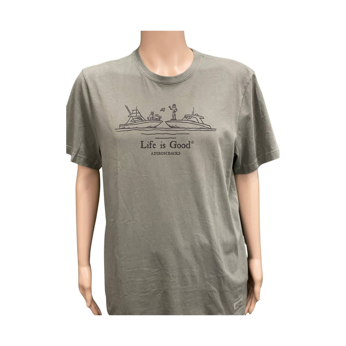 Life Is Good Men’s Adirondacks Exclusive Jake Tee – Moss Green