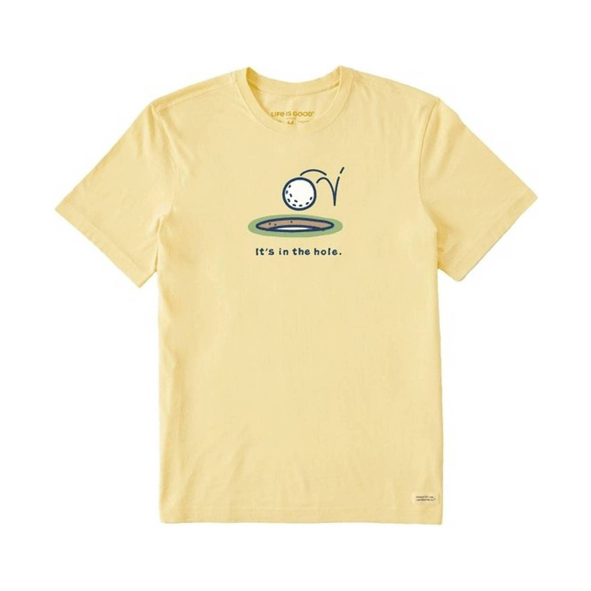 Life Is Good Men’s Crusher It’s In The Hole Tee – Sandy Yellow