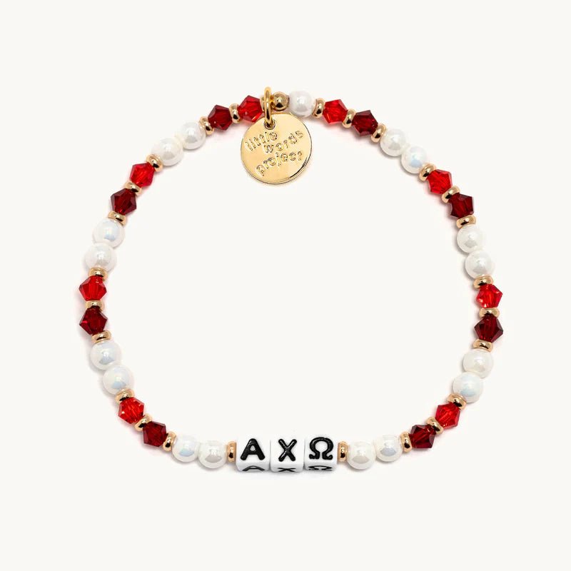 Little words Project: Alpha Chi Omega sorority bracelet