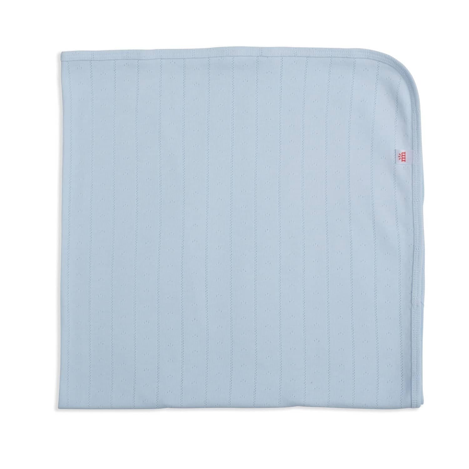 Organic Cotton Baby Blanket | Love Lines Blue