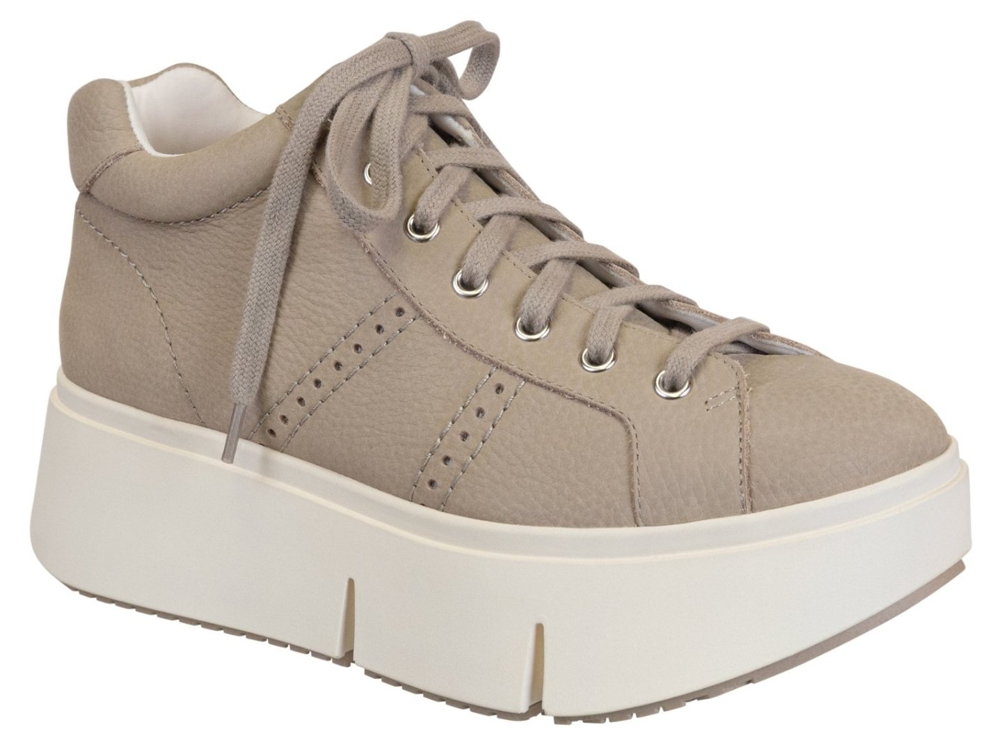 Naked Feet: ESSEX in GREIGE Platform High Top Sneakers