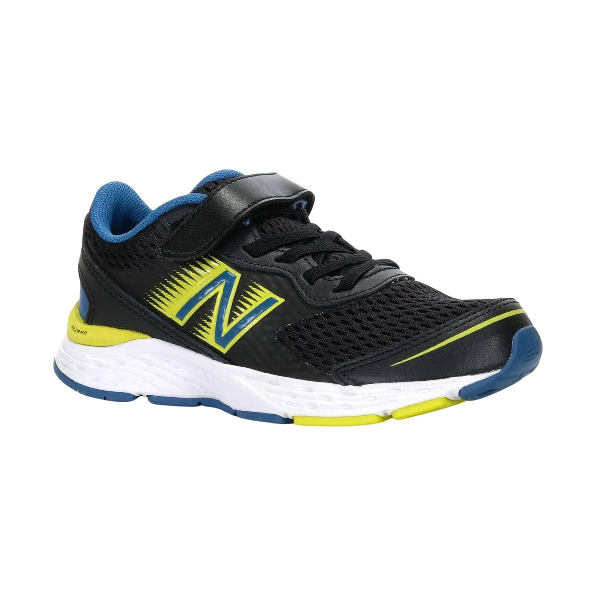 New Balance Kids’ 680v6 – Black/Green/Blue – ONLINE STORE CREDIT/EXCHANGE ONLY