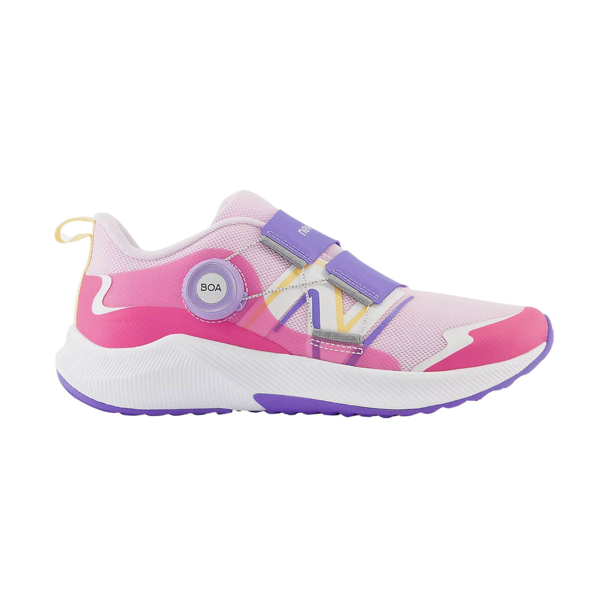 New Balance Kids’ DynaSoft Reveal v4 BOA Shoes – Light Raspberry With Hi-pink and Electric Indigo