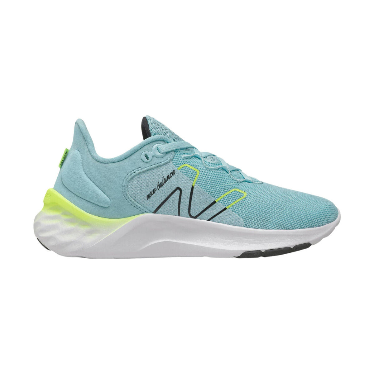 New Balance Women’s Fresh Foam Roav v2 Shoes – Blue Chill/White/Bleached Lime Glo – ONLINE STORE CREDIT/EXCHANGE ONLY