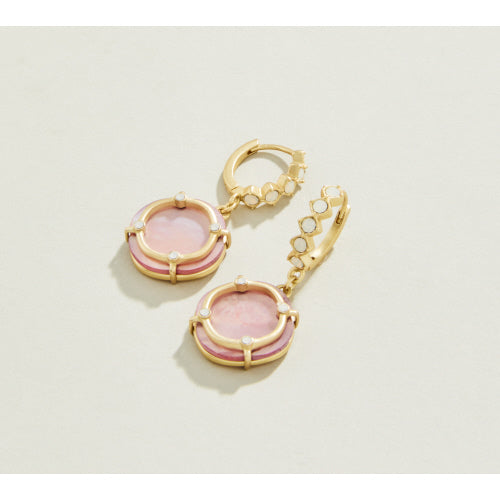 Spartina 449 Orla Round Drop Earrings – PINK Mother Of Pearl