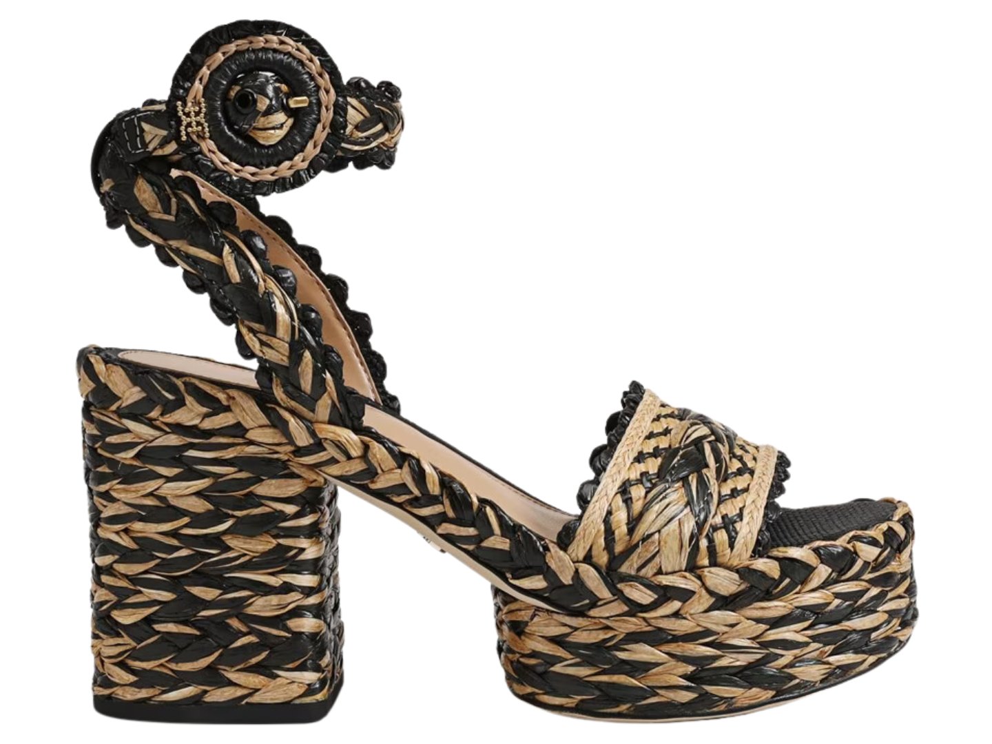 Sam Edelman: Iliana in Black & Natural Raffia