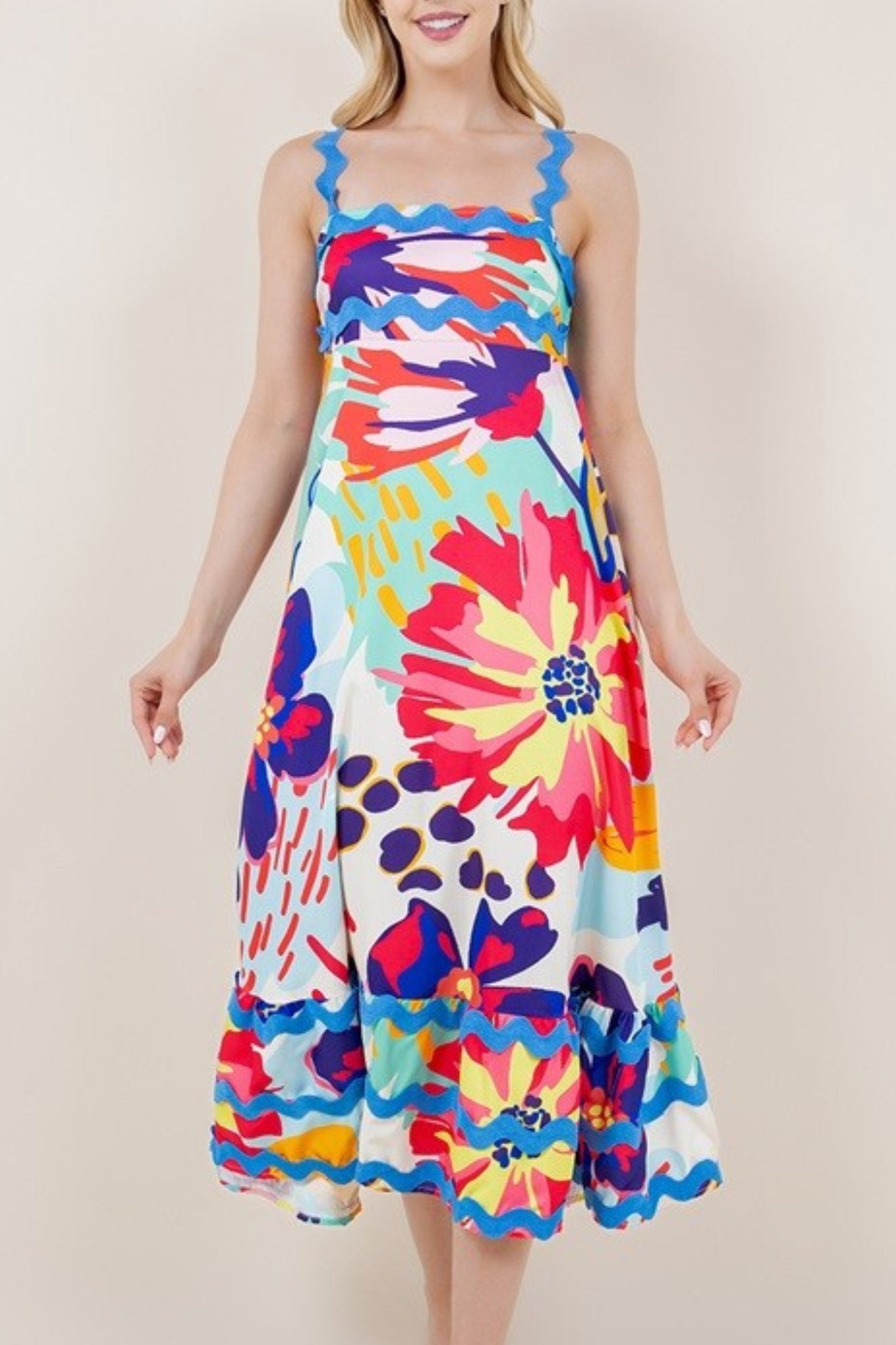 Santorini Sunset Midi Dress