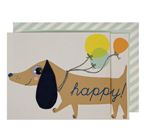 Meri Meri – Sausage Dog Birthday Card