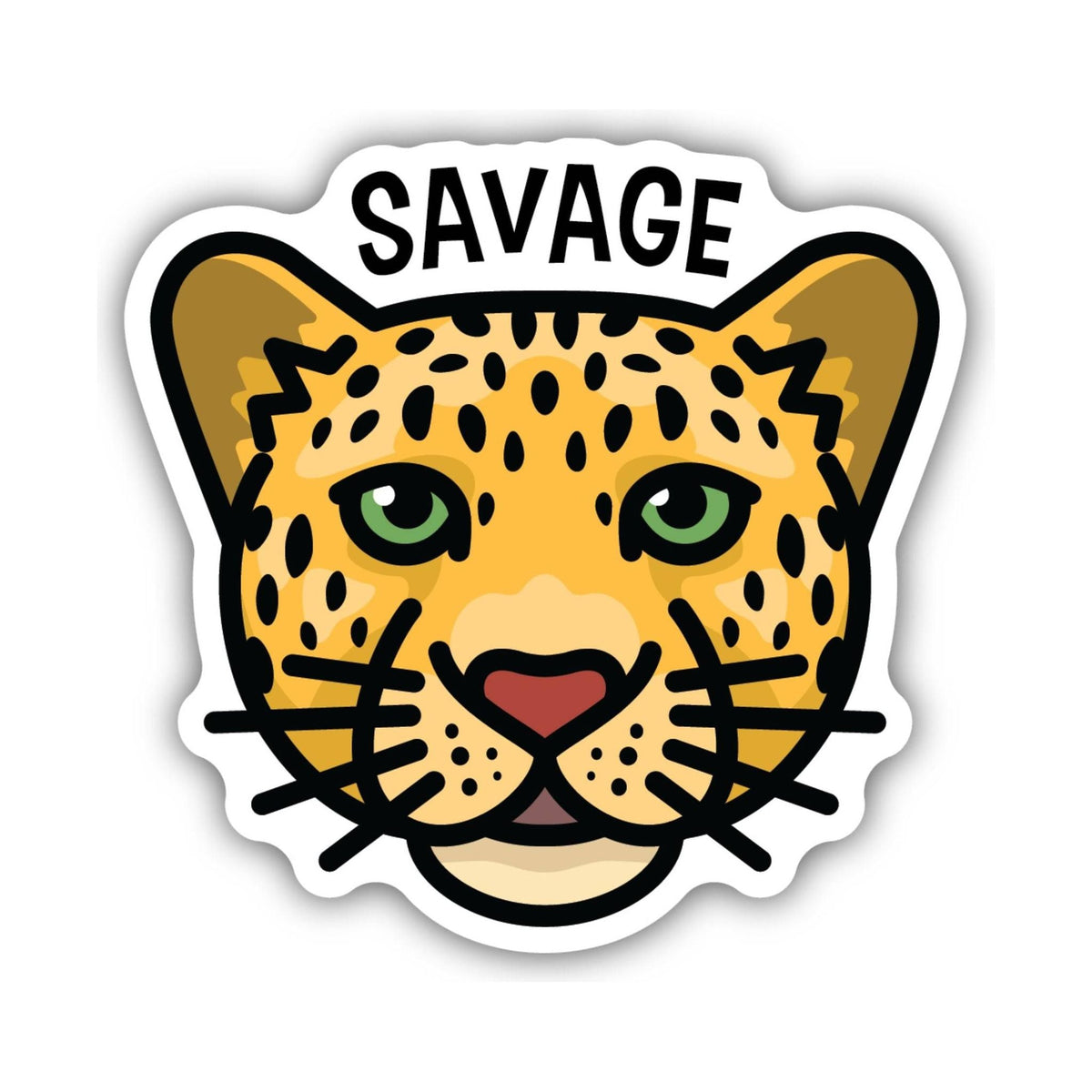 Sticker Northwest Savage Leopard Face