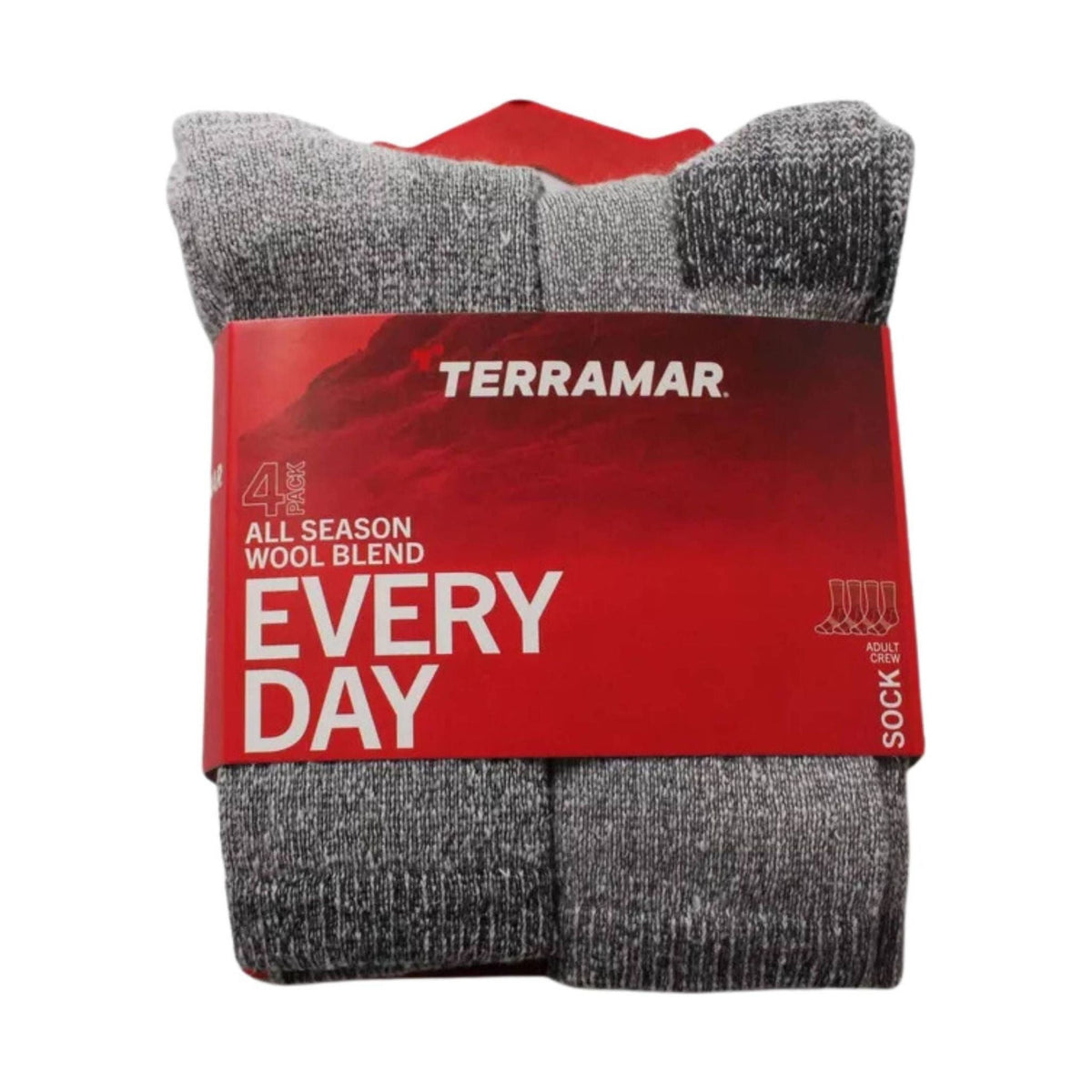 Terramar All Season Wool Sock 4-Pack – Black/Grey – ONLINE STORE CREDIT/EXCHANGE ONLY