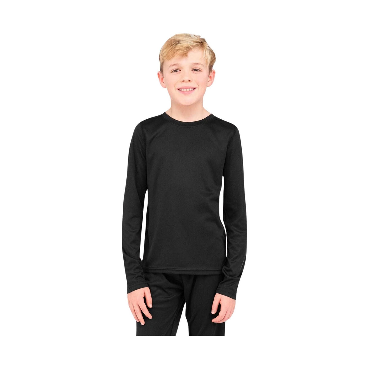 Terramar Kids’ Thermapeak 2.0 Baselayer Crew – Black