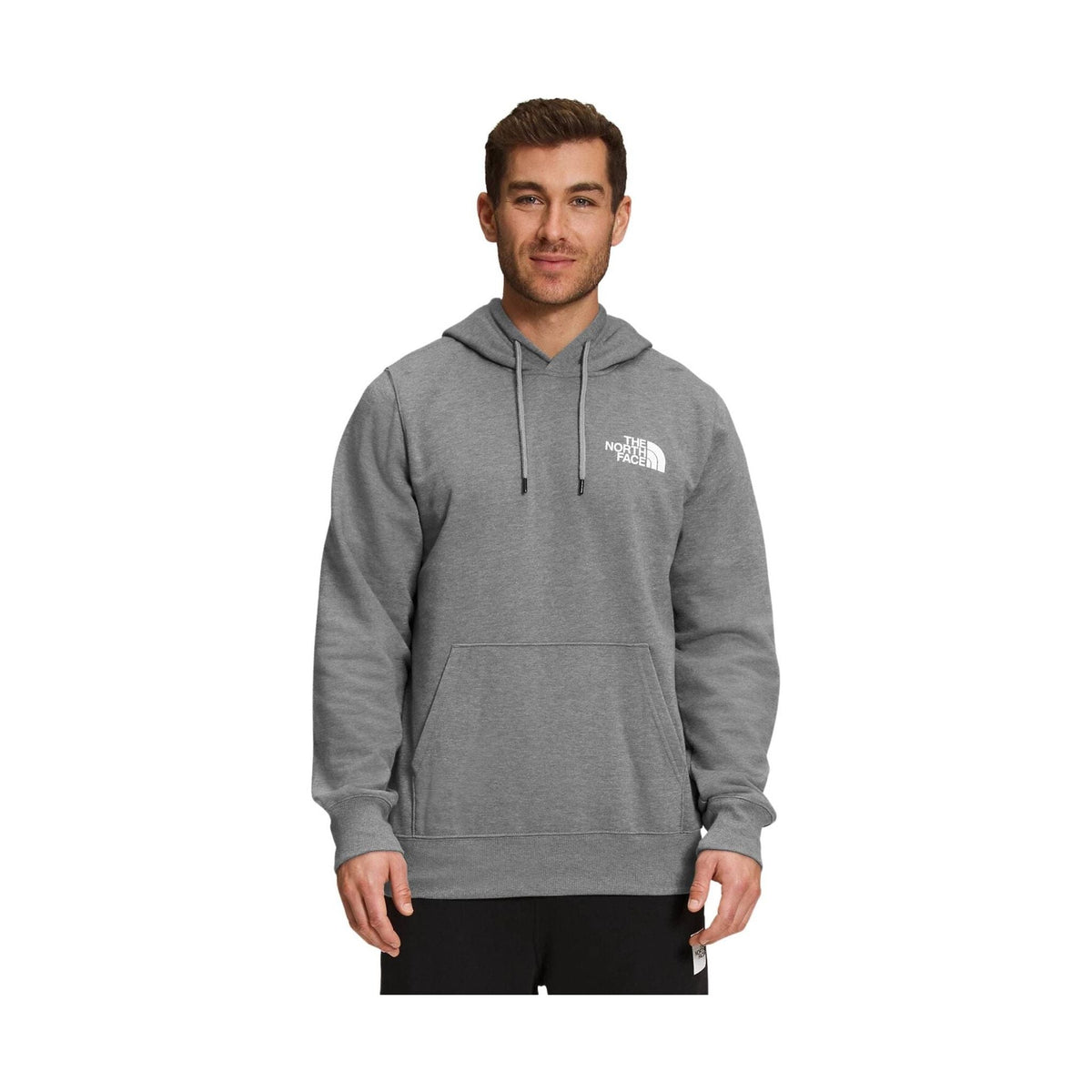 The North Face Men’s Box NSE Pullover Hoodie – Medium Grey Heather/Black