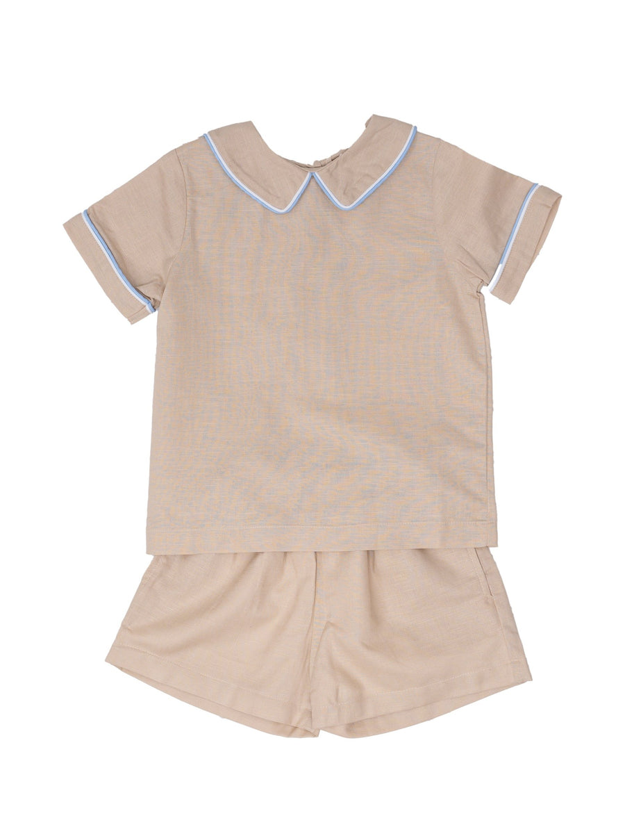 John Shorts Set – Ecru Linen