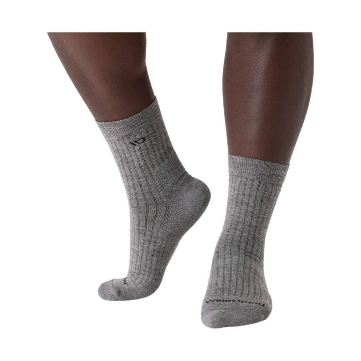 Wide Open Men’s Solid Cushioned Micro Crew Socks – Light Gray