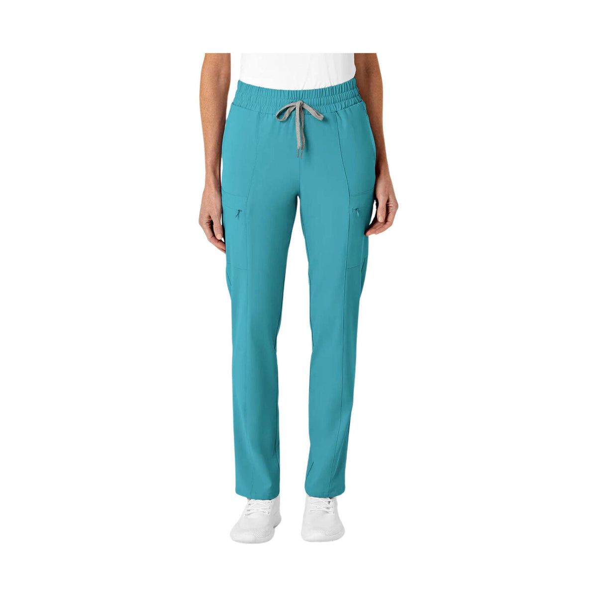 WonderWink Women’s High Waist Slim Leg Scrub Pant – Teal Blue – ONLINE STORE CREDIT/EXCHANGE ONLY