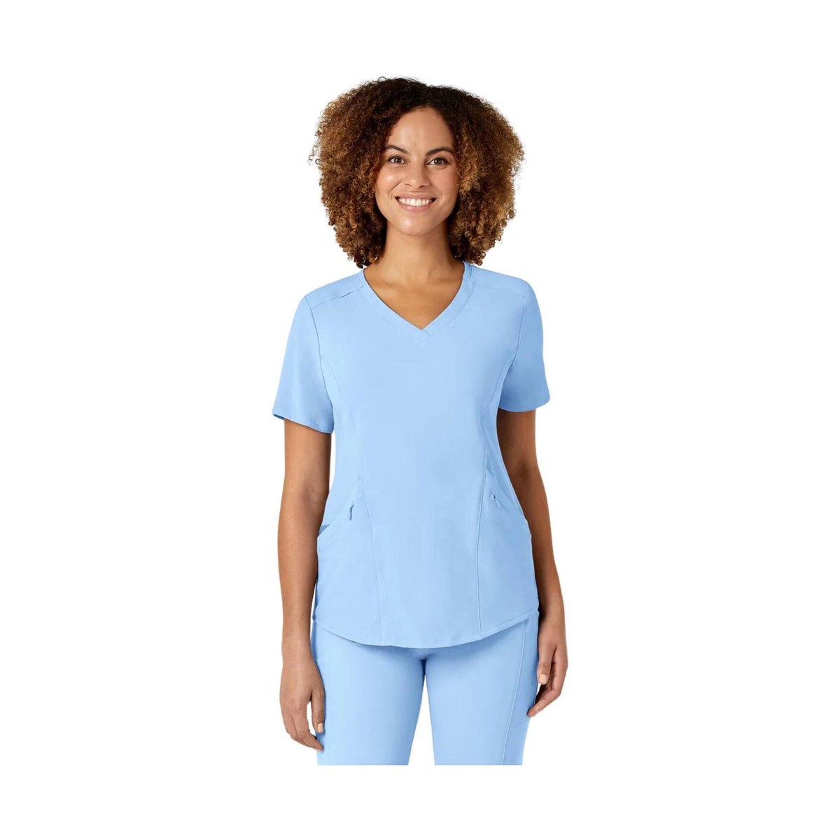 WonderWink Women’s Renew V Neck Scrub Top – Powder Blue – ONLINE STORE CREDIT/EXCHANGE ONLY