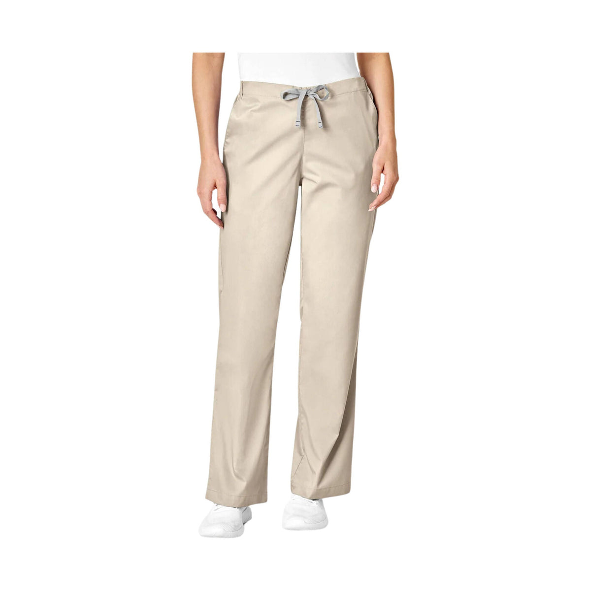 WonderWink Work Women’s Flare Leg Scrub Pant – Khaki