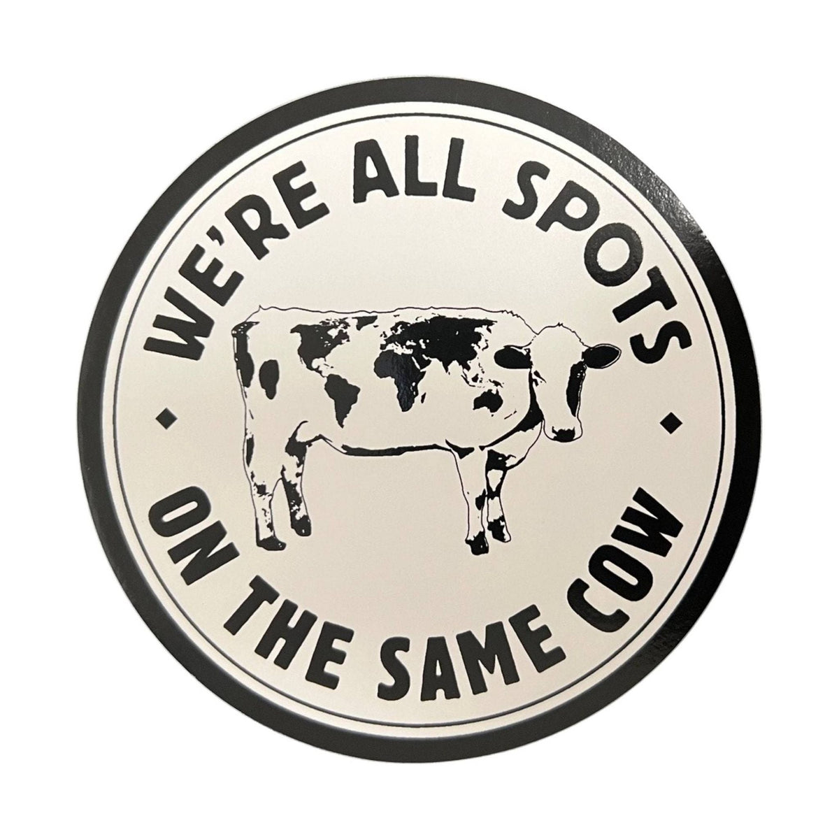 World Cow VT Sticker – Black/White