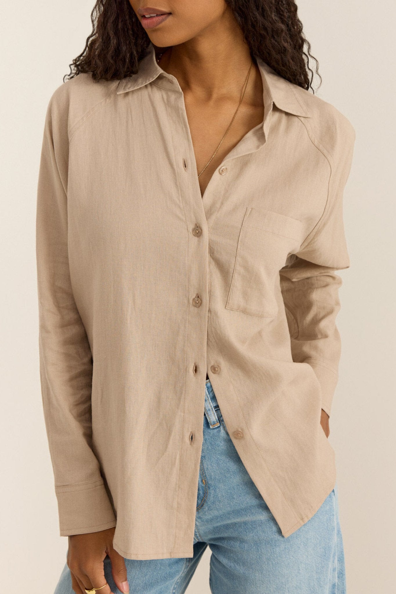 Z Supply: The Perfect Linen Top in Putty